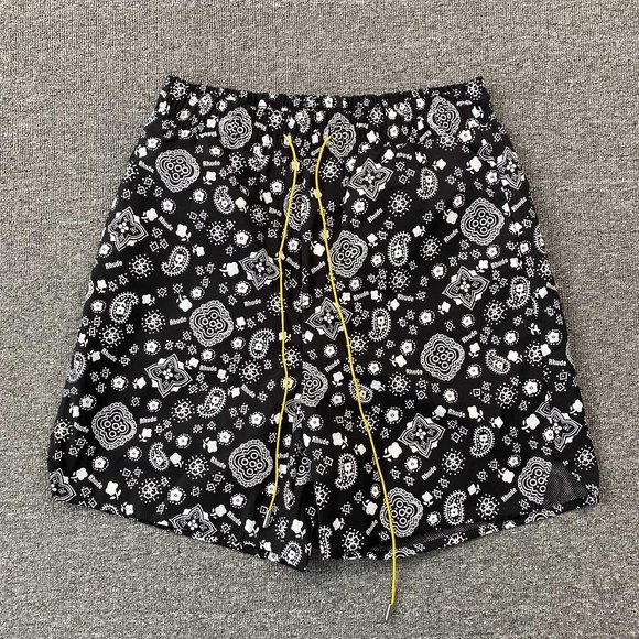 Rhude Bandana Paisley Logo Black Shorts